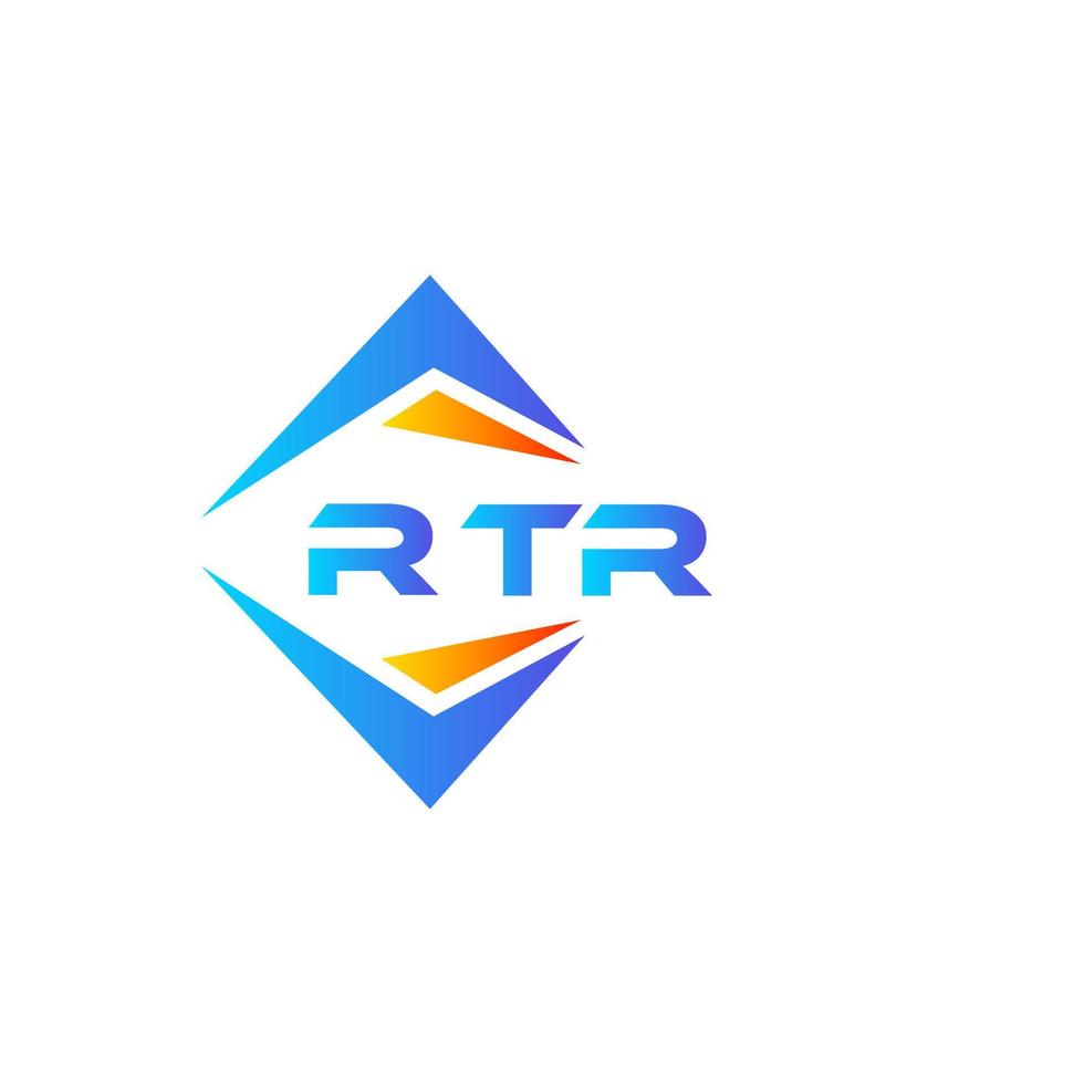 diseño de logotipo de tecnología abstracta rtr sobre fondo blanco. concepto de logotipo de letra de iniciales creativas rtr. vector