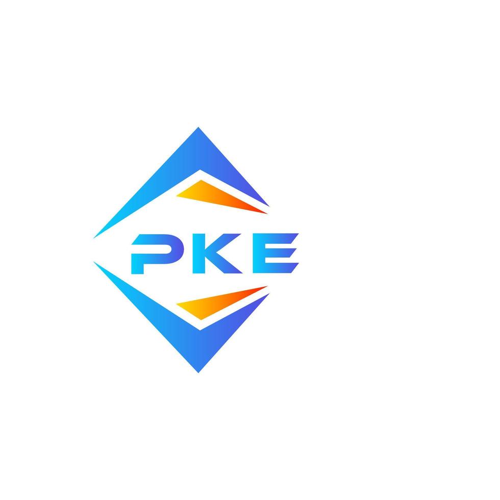 pke diseño de logotipo de tecnología abstracta sobre fondo blanco. concepto de logotipo de letra de iniciales creativas pke. vector