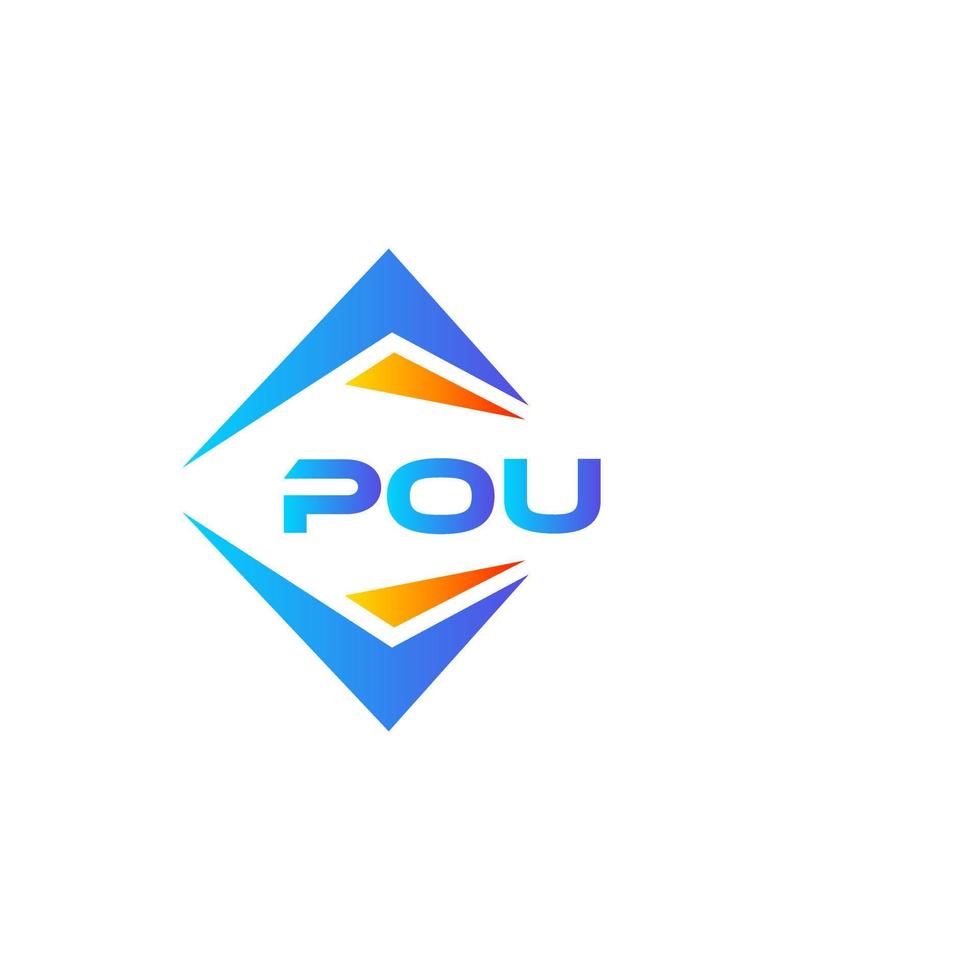 POU abstract technology logo design on white background. POU creative initials letter logo concept.POU abstract technology logo design on white background. POU creative initials letter logo concept. vector