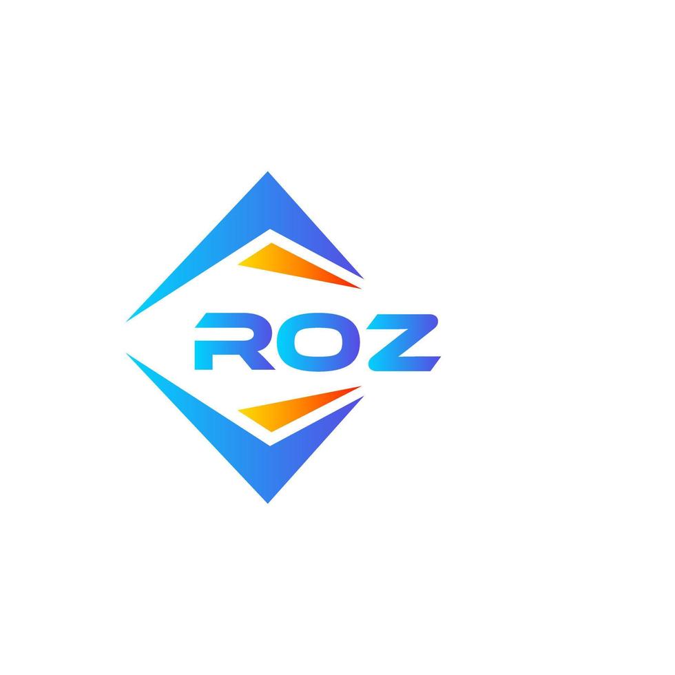 diseño de logotipo de tecnología abstracta roz sobre fondo blanco. concepto de logotipo de letra inicial creativa roz. vector