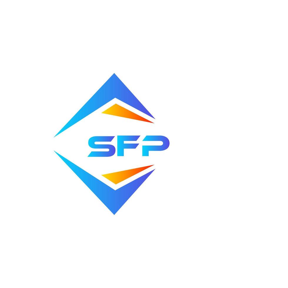 SFP abstract technology logo design on white background. SFP creative initials letter logo concept. vector