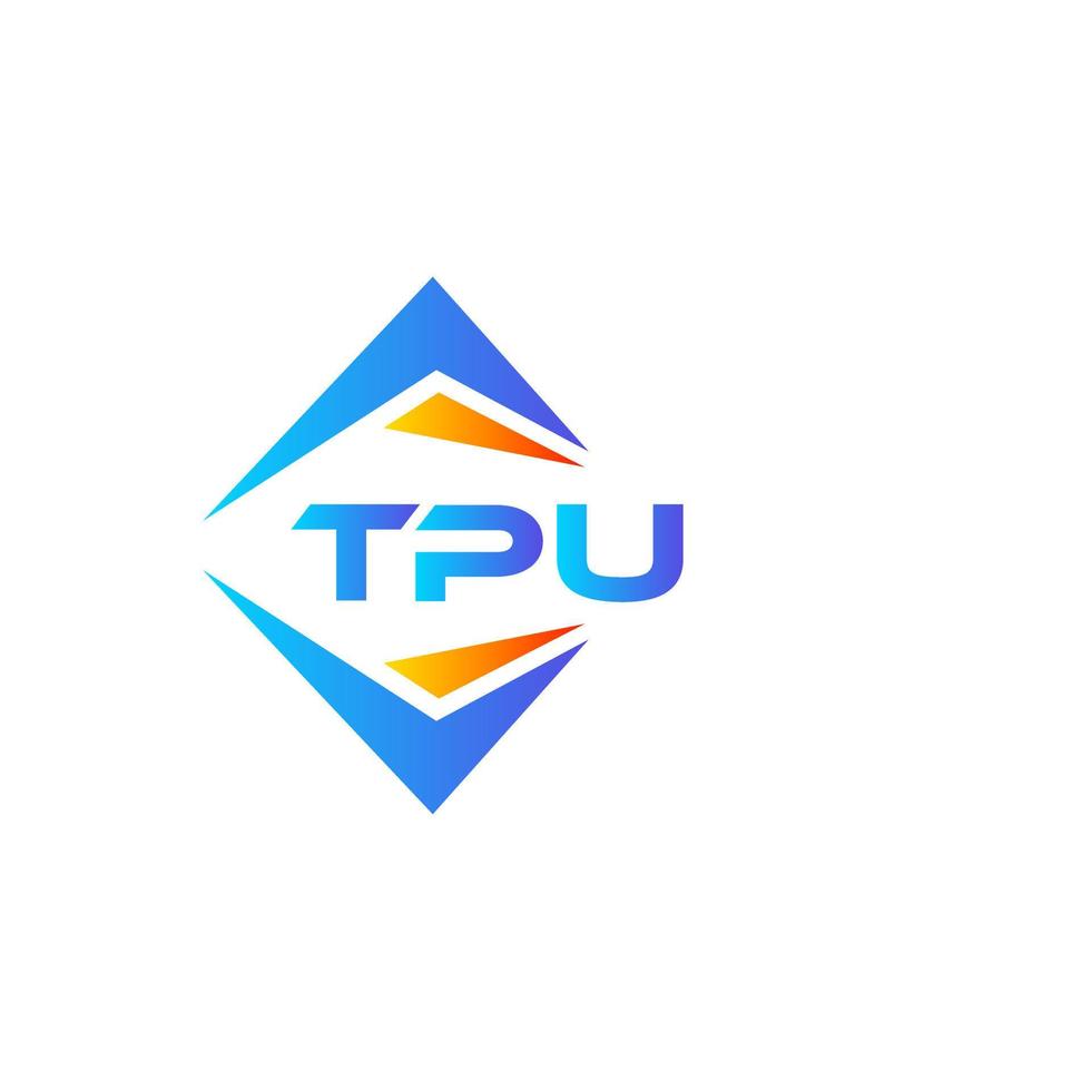 diseño de logotipo de tecnología abstracta de tpu sobre fondo blanco. concepto de logotipo de letra de iniciales creativas de tpu. vector