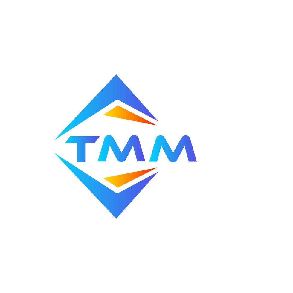 diseño de logotipo de tecnología abstracta tmm sobre fondo blanco. concepto de logotipo de letra de iniciales creativas tmm. vector