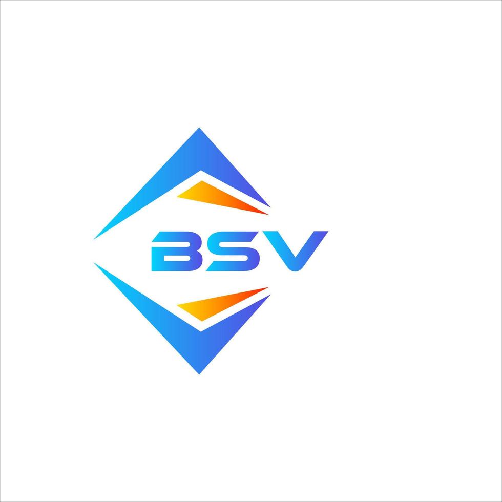 diseño de logotipo de tecnología abstracta bsv sobre fondo blanco. concepto de logotipo de letra de iniciales creativas bsv. vector