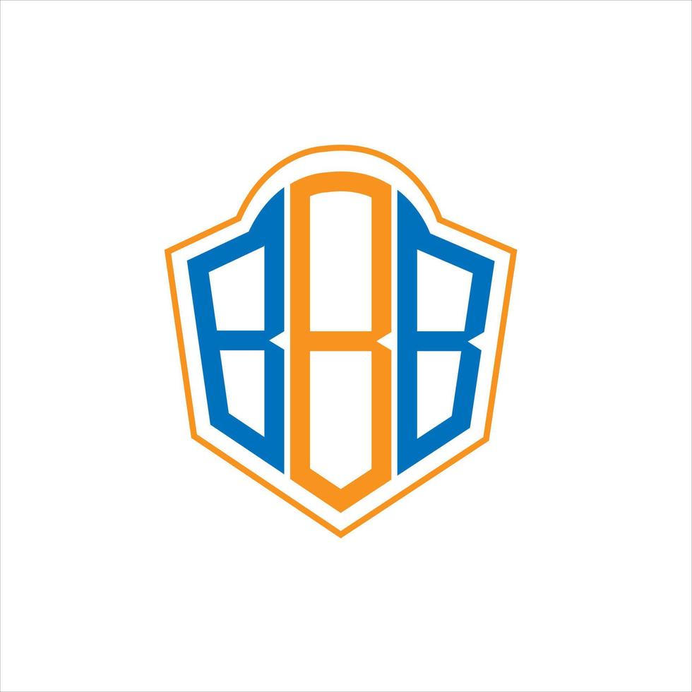 BBB abstract monogram shield logo design on white background. BBB creative initials letter logo. vector