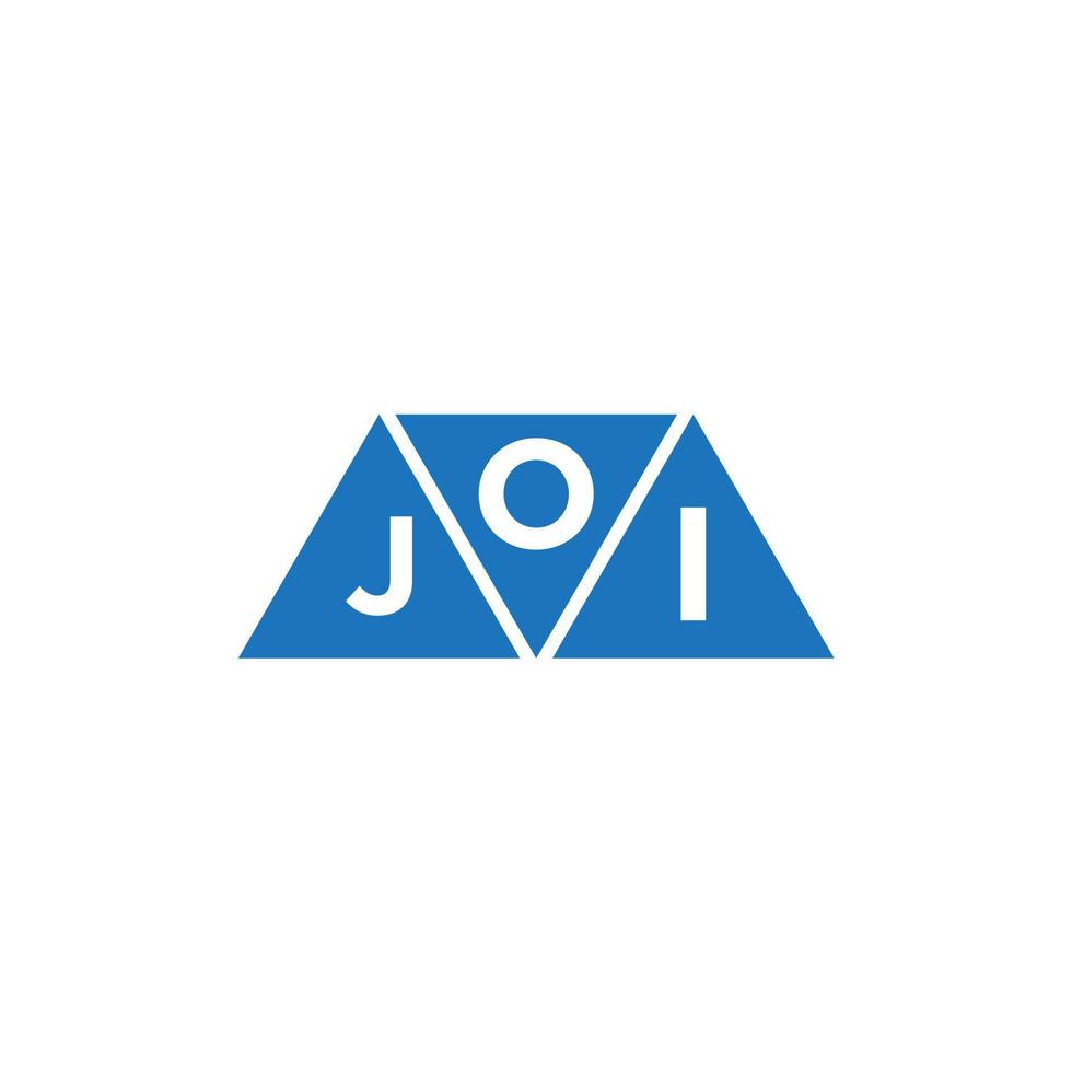 joi diseño de logotipo inicial abstracto sobre fondo blanco. concepto de logotipo de letra de iniciales creativas joi. vector