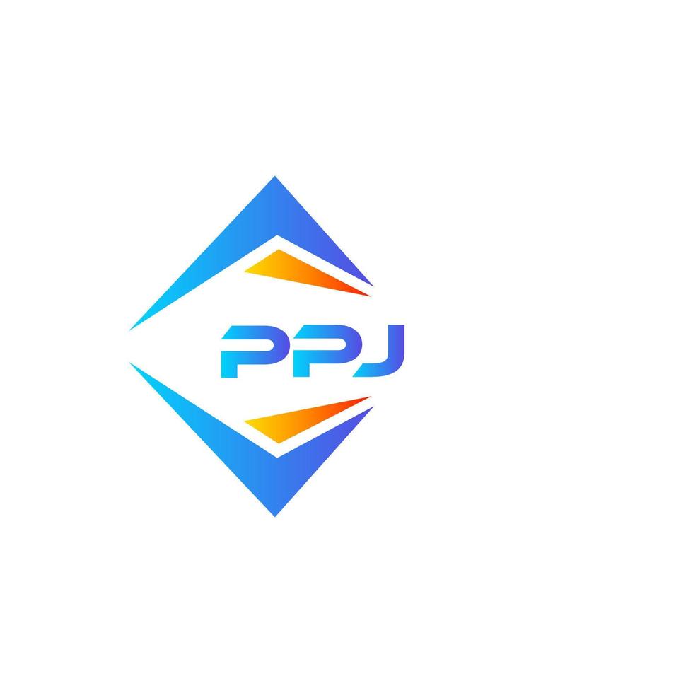 PPJ abstract technology logo design on white background. PPJ creative ...