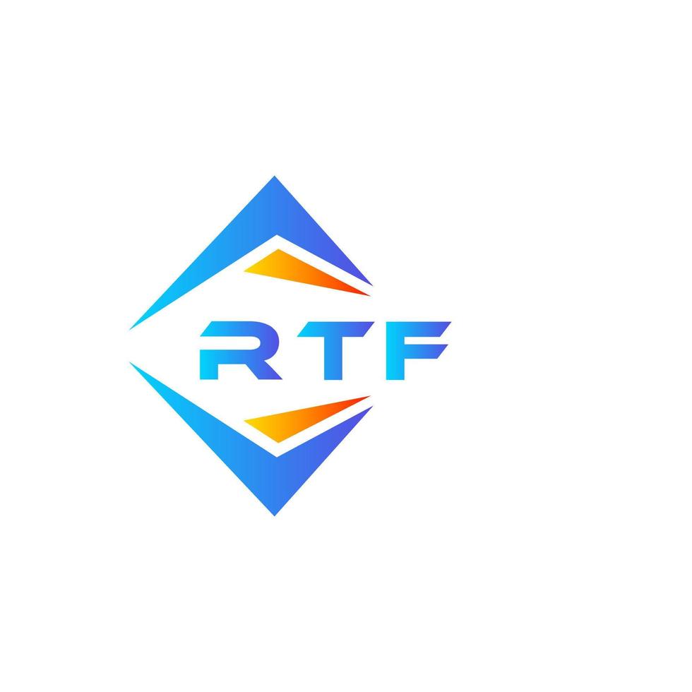 diseño de logotipo de tecnología abstracta rtf sobre fondo blanco. concepto de logotipo de letra de iniciales creativas rtf. vector