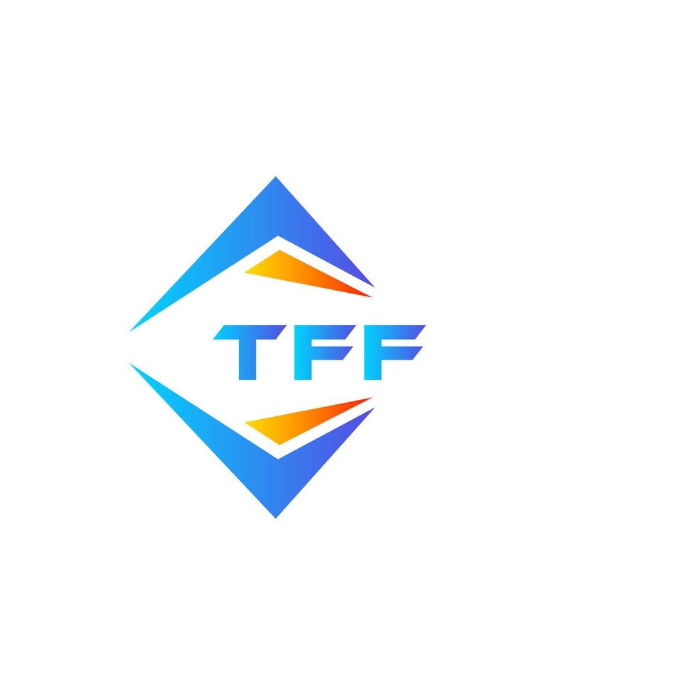 diseño de logotipo de tecnología abstracta tff sobre fondo blanco. Concepto de logotipo de letra de iniciales creativas tff. vector