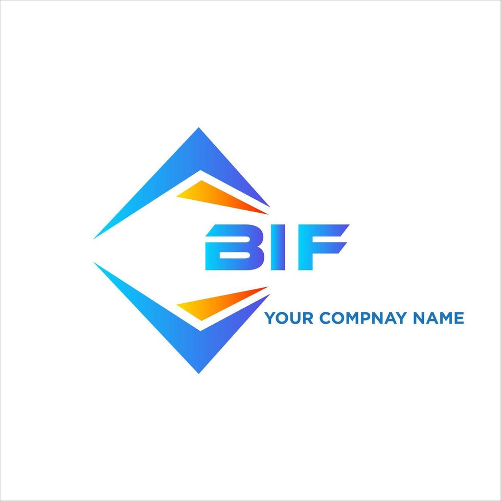 bif diseño de logotipo de tecnología abstracta sobre fondo blanco. concepto de logotipo de letra de iniciales creativas bif. vector