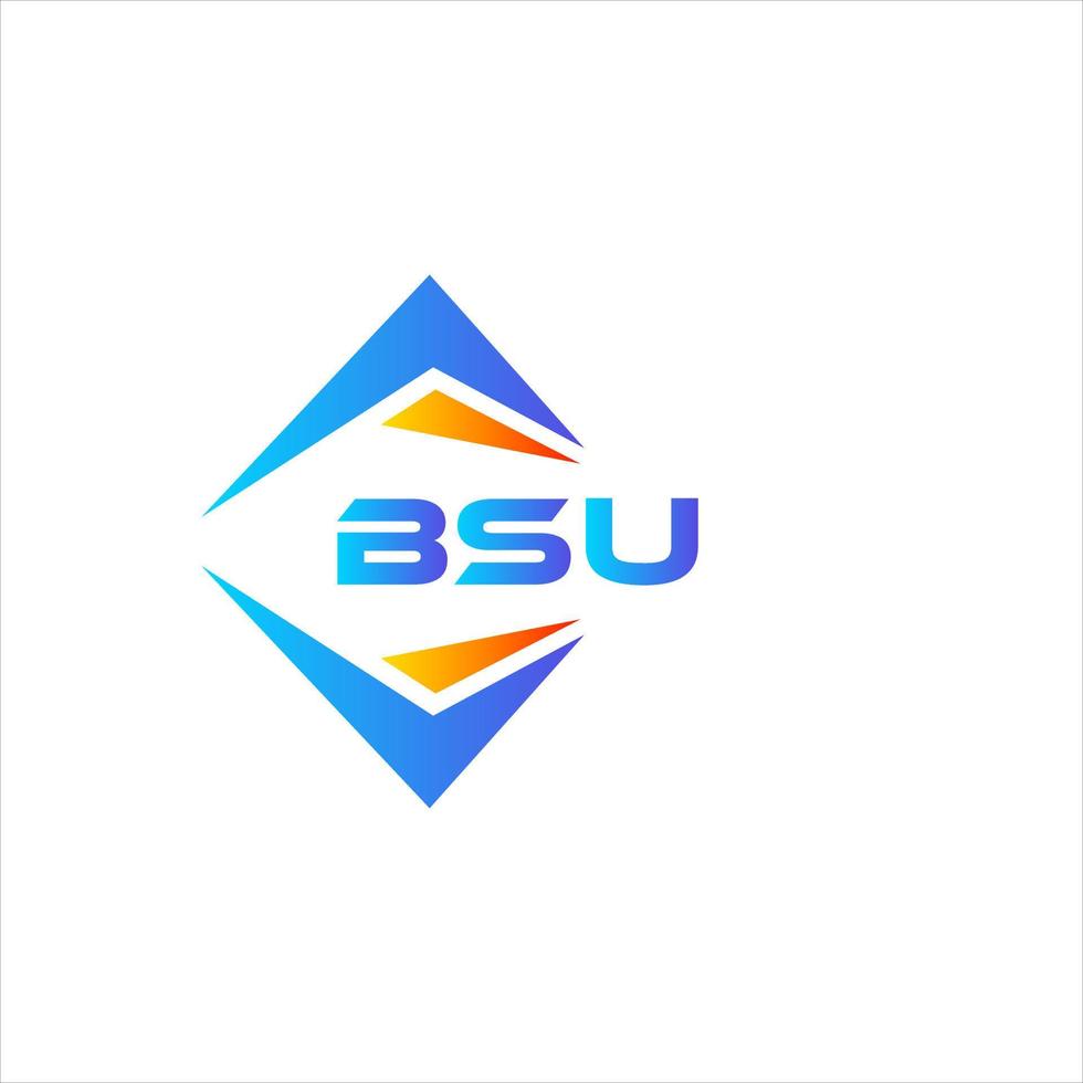 bsu diseño de logotipo de tecnología abstracta sobre fondo blanco. concepto de logotipo de letra de iniciales creativas bsu. vector