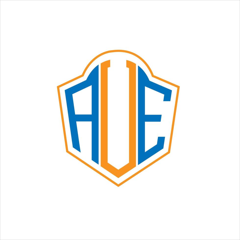 AVE abstract monogram shield logo design on white background. AVE creative initials letter logo. vector