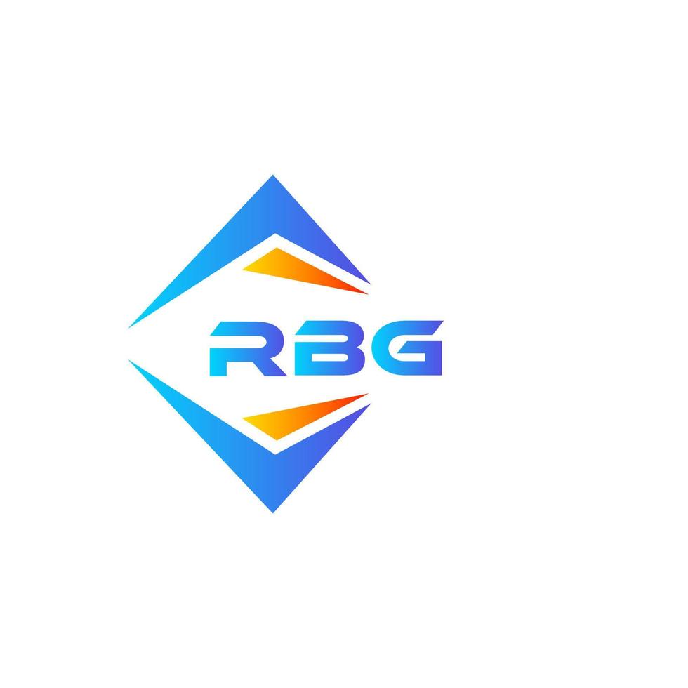 diseño de logotipo de tecnología abstracta rbg sobre fondo blanco. concepto de logotipo de letra de iniciales creativas rbg. vector