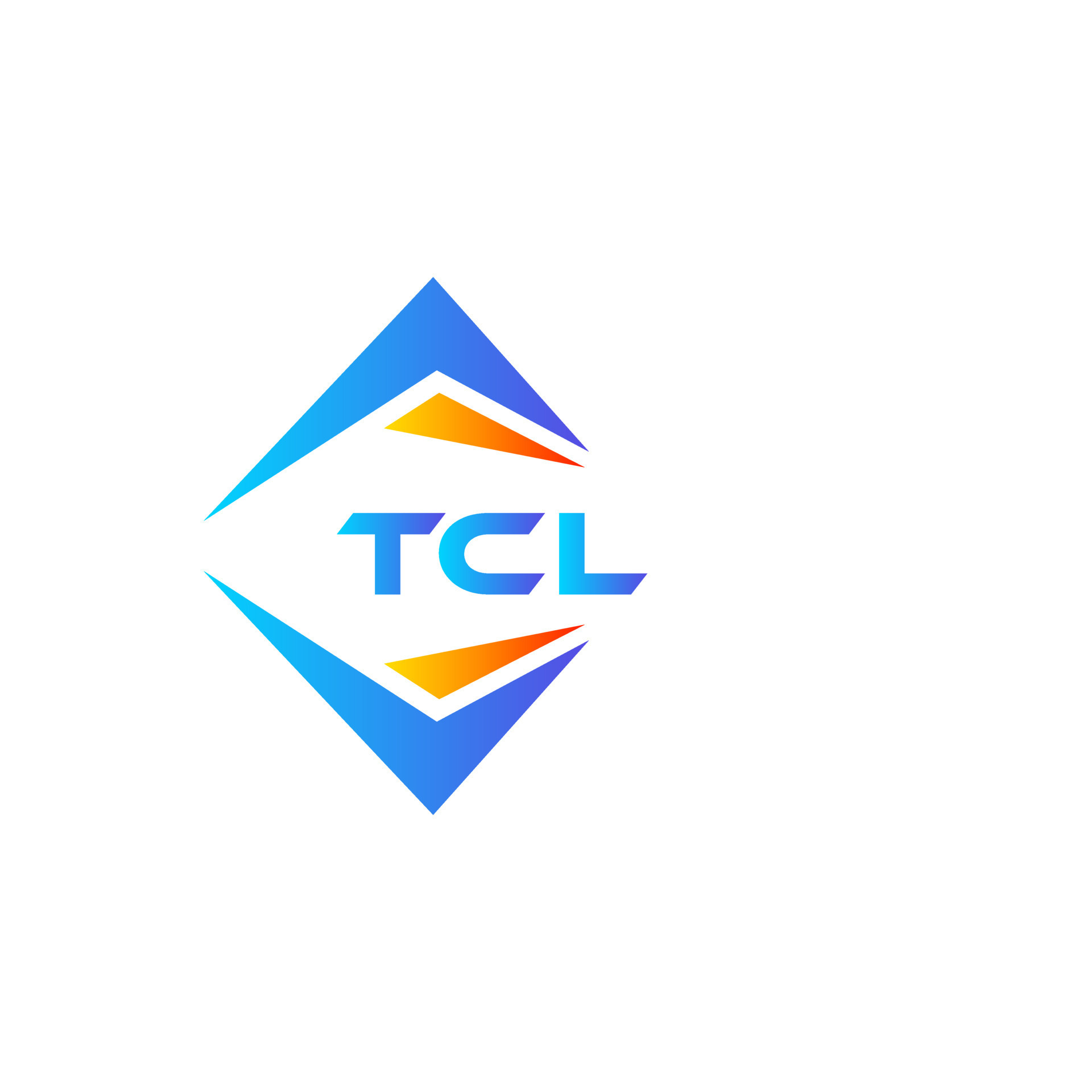 Diseño de logotipo de tecnología abstracta tcl sobre fondo blanco ...