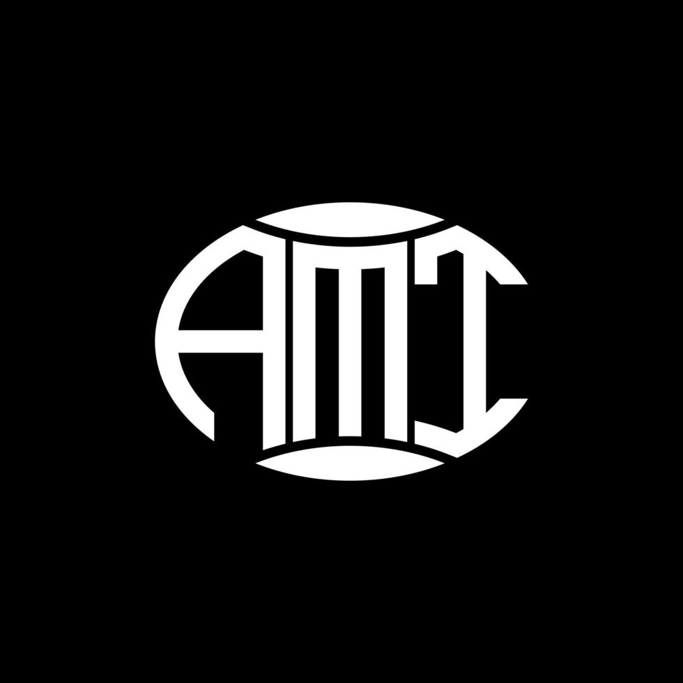 AMT abstract monogram circle logo design on black background. AMT Unique creative initials letter logo. vector