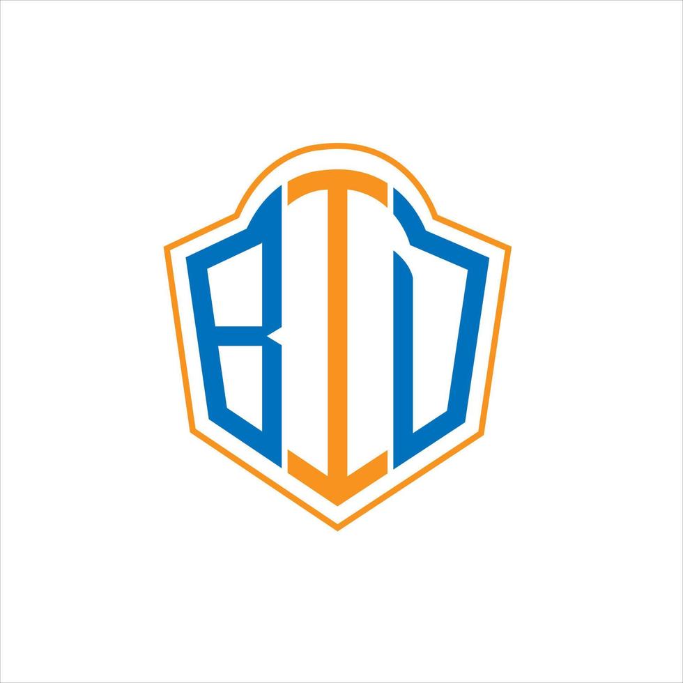 BID abstract monogram shield logo design on white background. BID creative initials letter logo. vector
