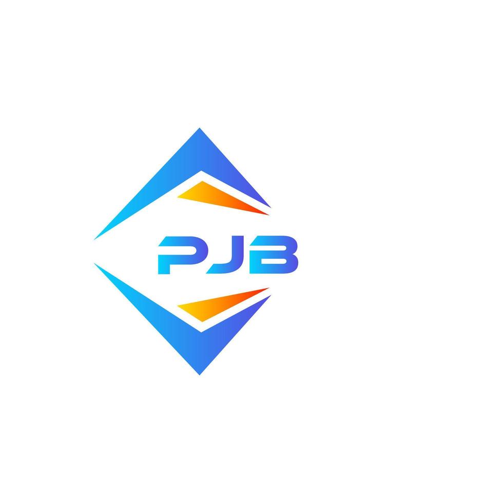 pjb diseño de logotipo de tecnología abstracta sobre fondo blanco. pjb creative iniciales carta logo concepto. vector