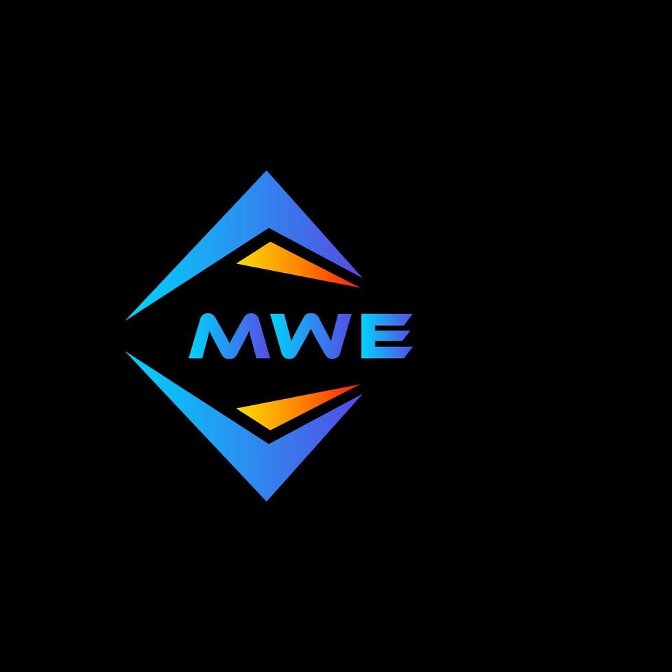 MWE abstract technology logo design on Black background. MWE creative initials letter logo concept. vector