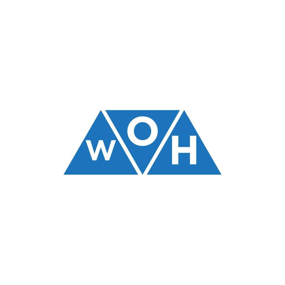 owh diseño de logotipo inicial abstracto sobre fondo blanco. concepto de logotipo de letra de iniciales creativas owh. vector
