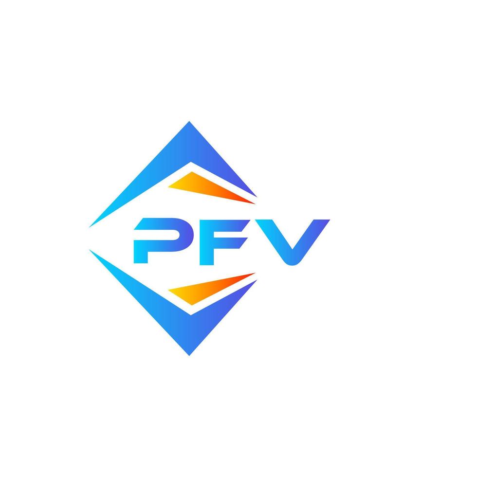 pfv diseño de logotipo de tecnología abstracta sobre fondo blanco. concepto de logotipo de letra de iniciales creativas pfv. vector