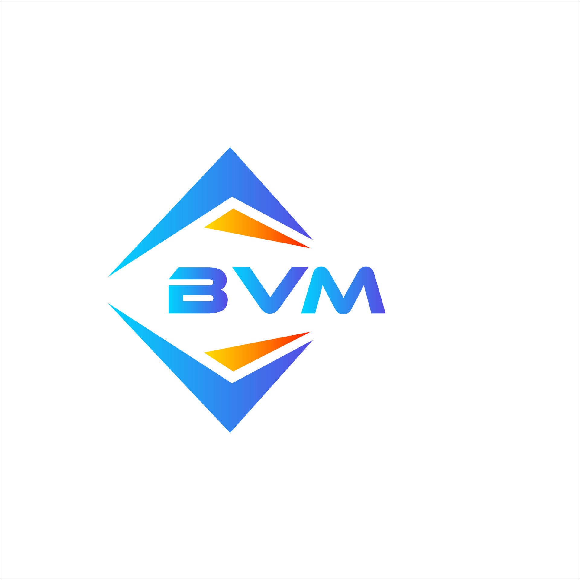 BVM abstract technology logo design on white background. BVM creative ...