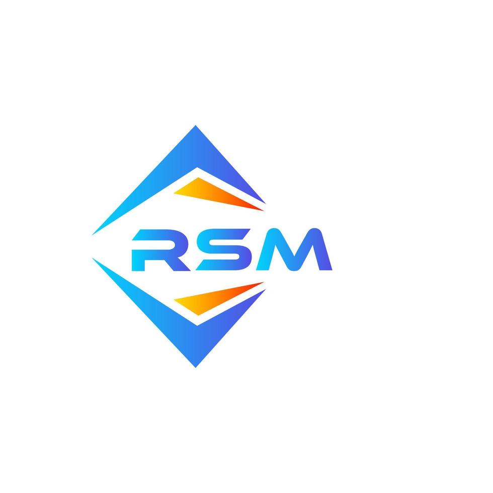 RSM abstract technology logo design on white background. RSM creative initials letter logo concept. vector