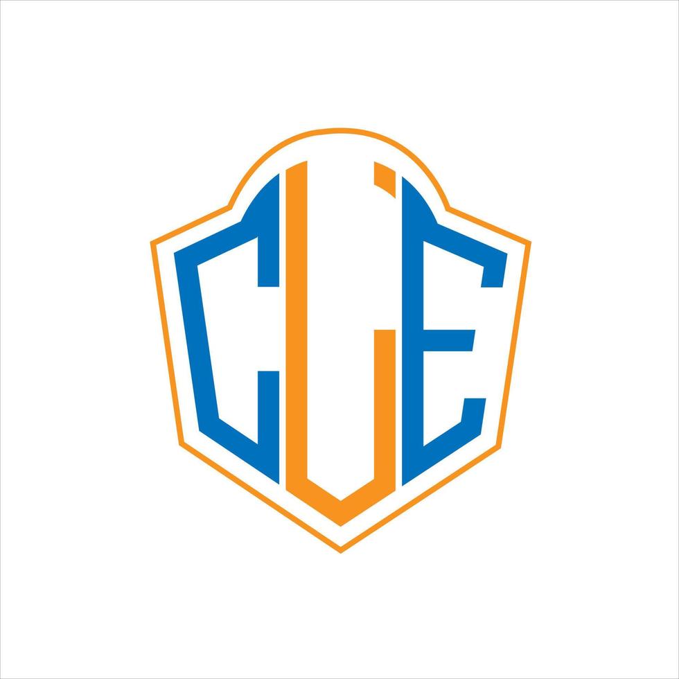 CLE abstract monogram shield logo design on white background. CLE creative initials letter logo. vector