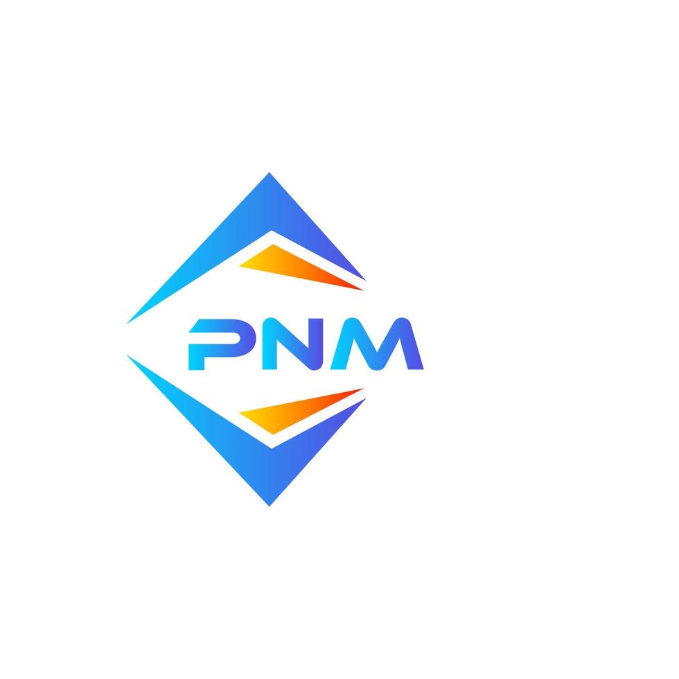 diseño de logotipo de tecnología abstracta pnm sobre fondo blanco
