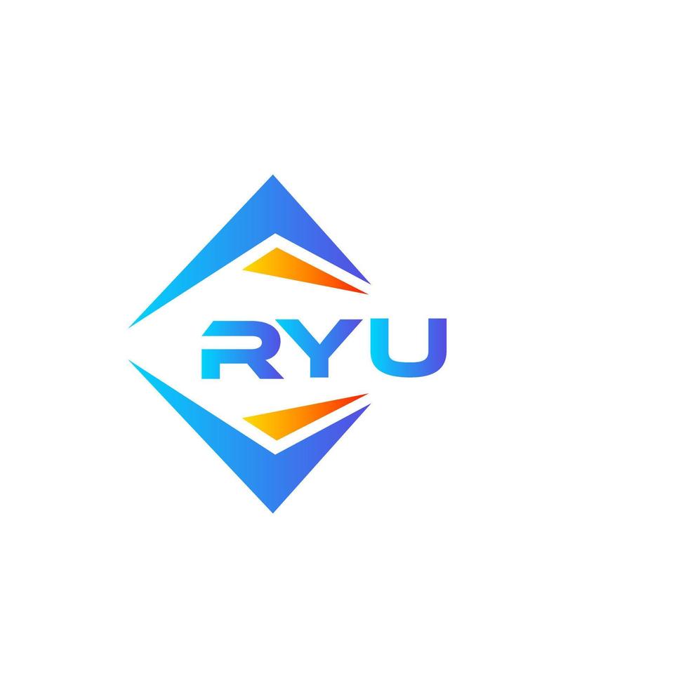 diseño de logotipo de tecnología abstracta de ryu sobre fondo blanco. concepto de logotipo de letra de iniciales creativas de ryu. vector