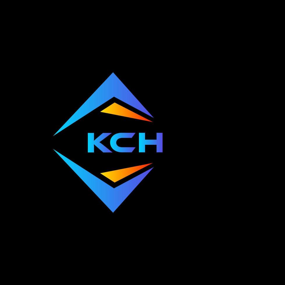 kch diseño de logotipo de tecnología abstracta sobre fondo negro. concepto de logotipo de letra de iniciales creativas kch. vector