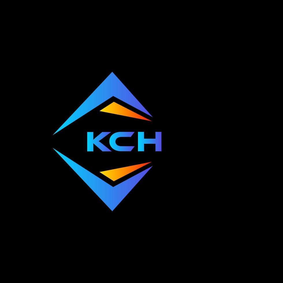 KCH abstract technology logo design on Black background. KCH creative initials letter logo concept. vector