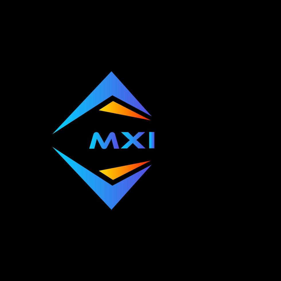 MXI abstract technology logo design on Black background. MXI creative initials letter logo concept. vector