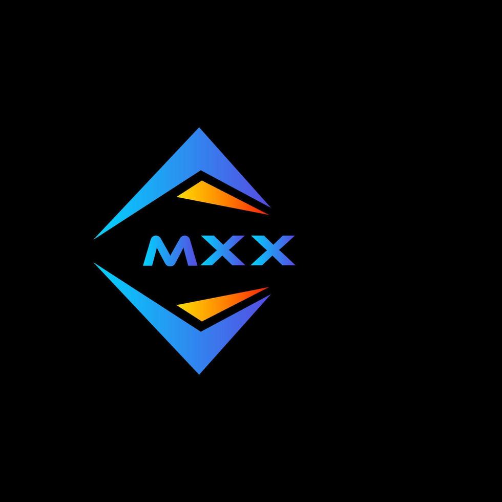 diseño de logotipo de tecnología abstracta mxx sobre fondo negro. concepto de logotipo de letra de iniciales creativas mxx. vector