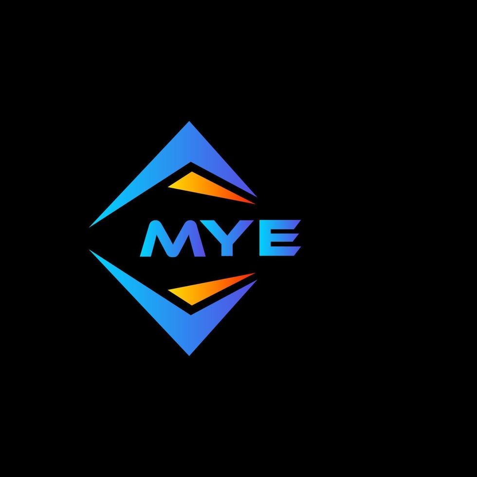 MYE abstract technology logo design on Black background. MYE creative initials letter logo concept. vector