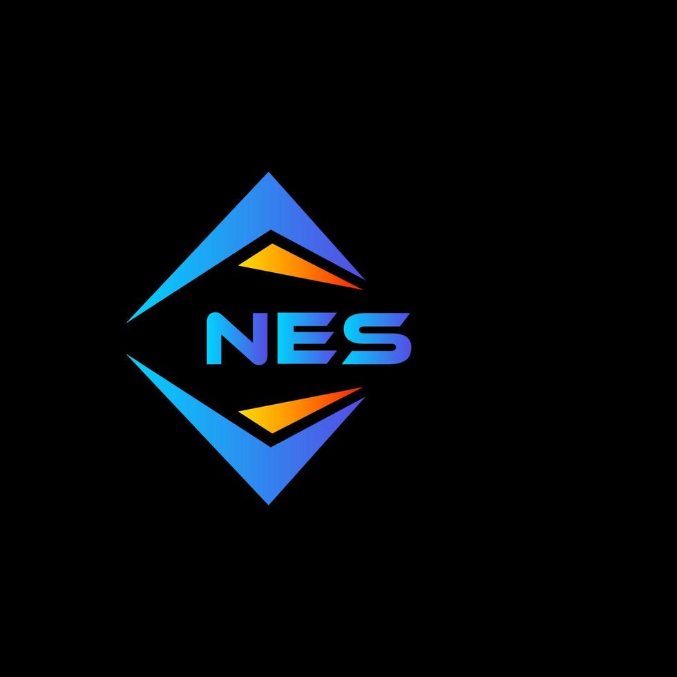 NES abstract technology logo design on Black background. NES creative initials letter logo concept.NES abstract technology logo design on Black background. NES creative initials letter logo concept. vector