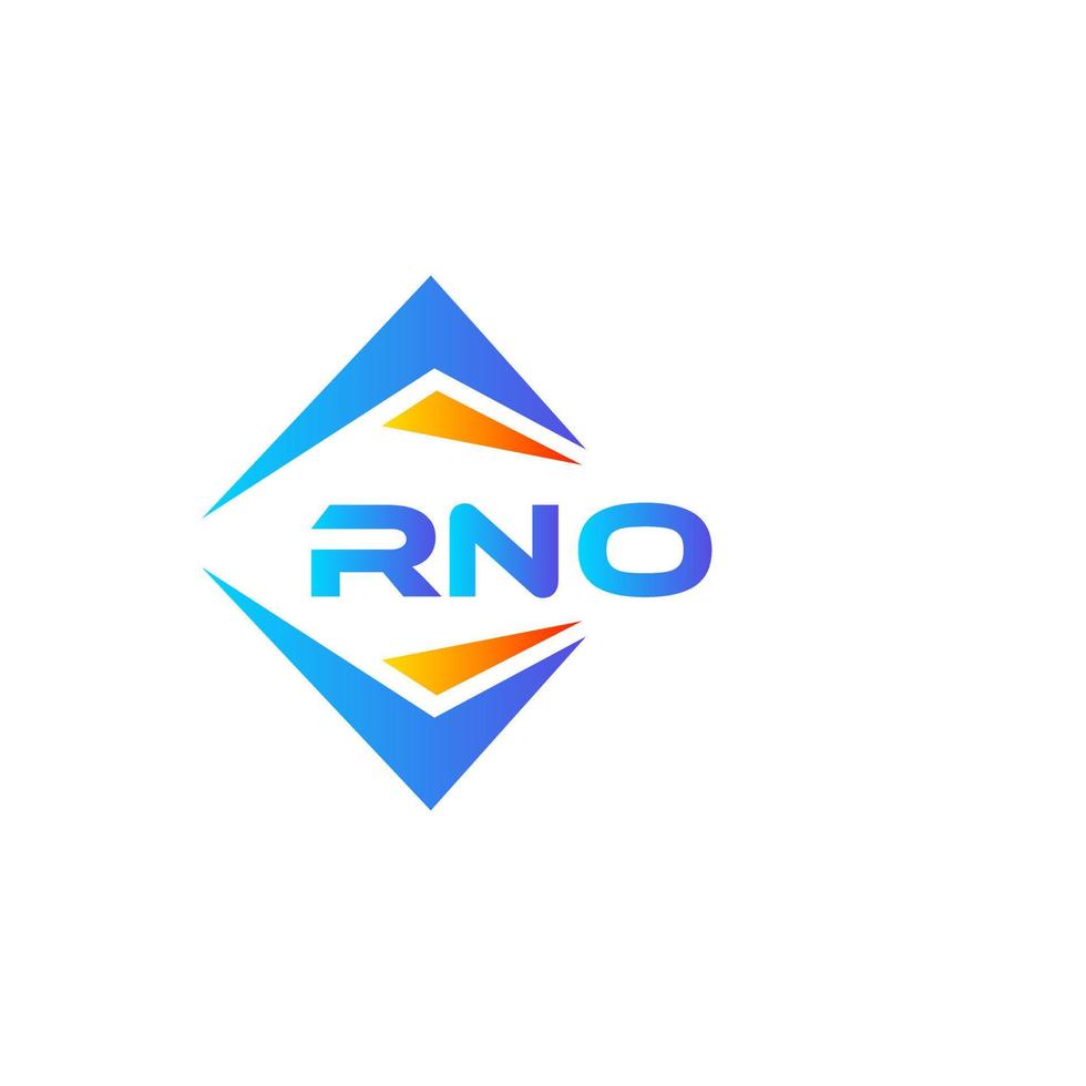 Diseño de logotipo de tecnología abstracta rno sobre fondo blanco. concepto de logotipo de letra inicial creativa rno. vector