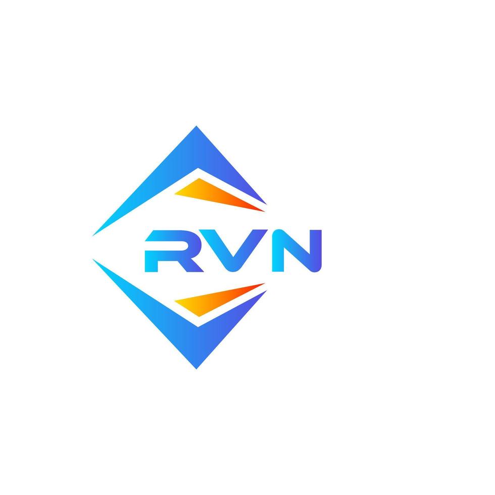 diseño de logotipo de tecnología abstracta rvn sobre fondo blanco. concepto de logotipo de letra de iniciales creativas rvn. vector