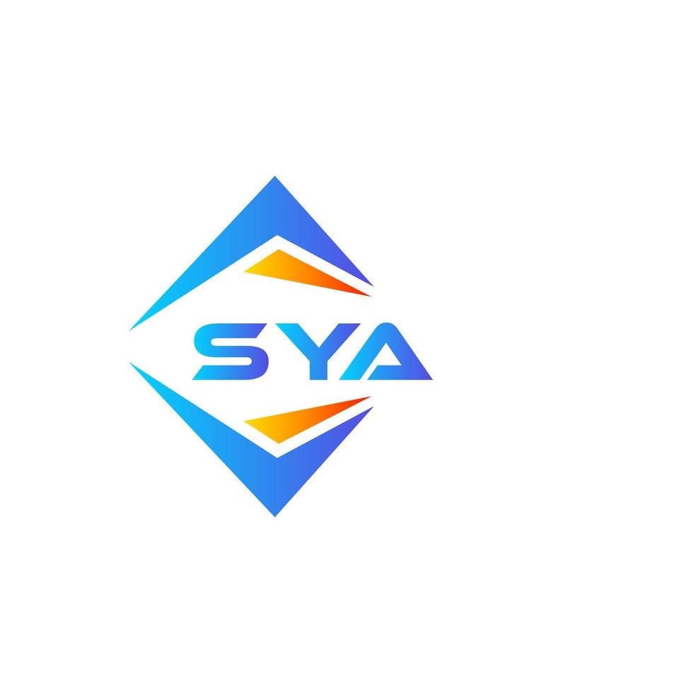 SYA abstract technology logo design on white background. SYA creative initials letter logo concept. vector