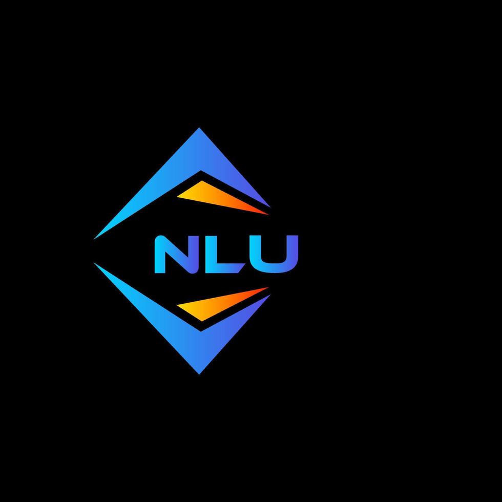 NLU abstract technology logo design on Black background. NLU creative initials letter logo concept. vector