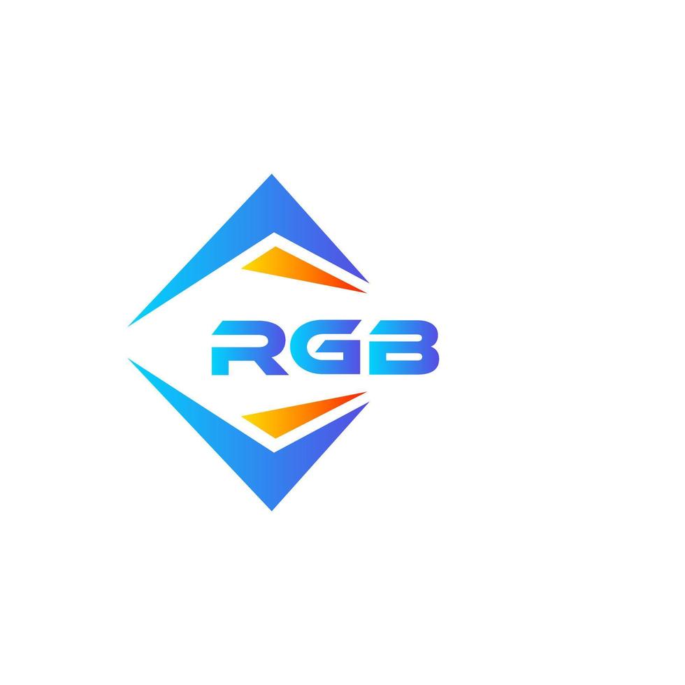 diseño de logotipo de tecnología abstracta rgb sobre fondo blanco. concepto de logotipo de letra de iniciales creativas rgb. vector