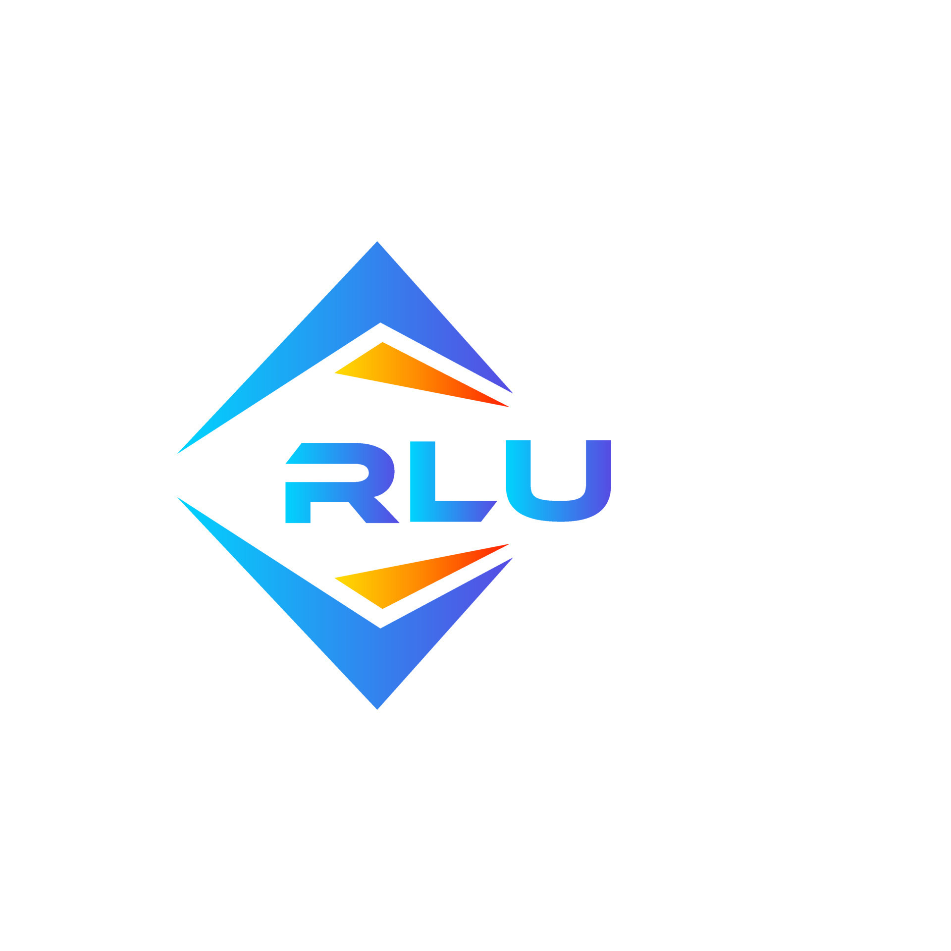 RLU abstract technology logo design on white background. RLU creative