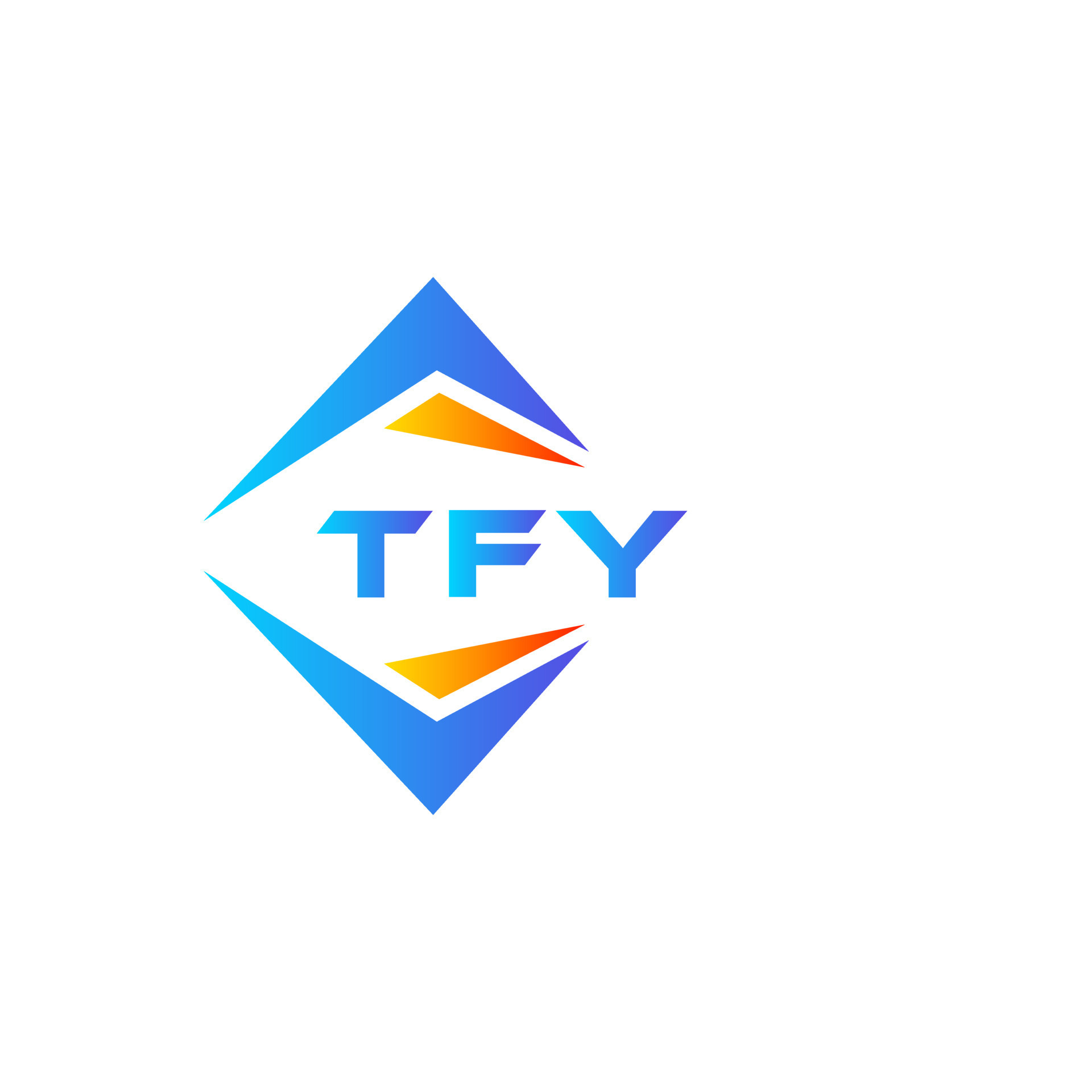 TFY abstract technology logo design on white background. TFY creative