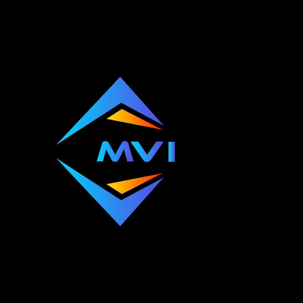 Diseño de logotipo de tecnología abstracta mvi sobre fondo negro. concepto de logotipo de letra de iniciales creativas mvi. vector