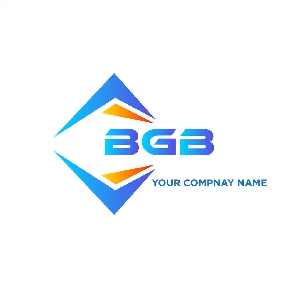 diseño de logotipo de tecnología abstracta bgb sobre fondo blanco. concepto de logotipo de letra de iniciales creativas bgb. vector