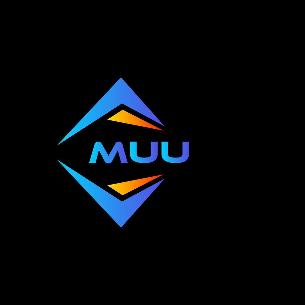 MUU abstract technology logo design on Black background. MUU creative initials letter logo concept. vector