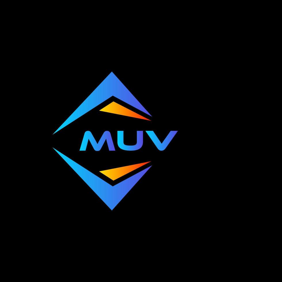 MUV abstract technology logo design on Black background. MUV creative initials letter logo concept. vector