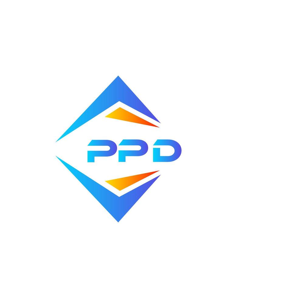 diseño de logotipo de tecnología abstracta ppd sobre fondo blanco. Concepto de logotipo de letra de iniciales creativas ppd. vector