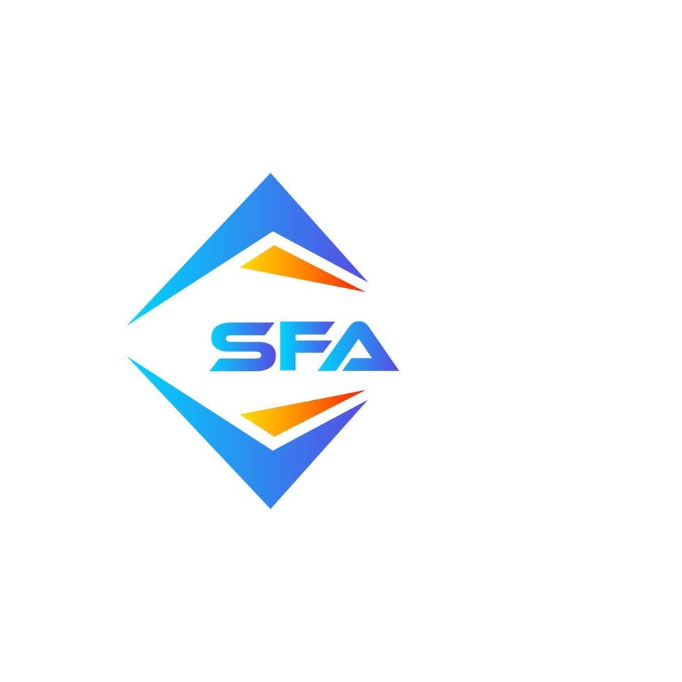 diseño de logotipo de tecnología abstracta sfa sobre fondo blanco. concepto de logotipo de letra de iniciales creativas sfa. vector