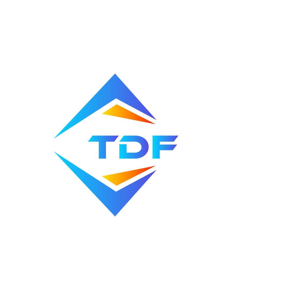 diseño de logotipo de tecnología abstracta tdf sobre fondo blanco. concepto de logotipo de letra de iniciales creativas tdf. vector