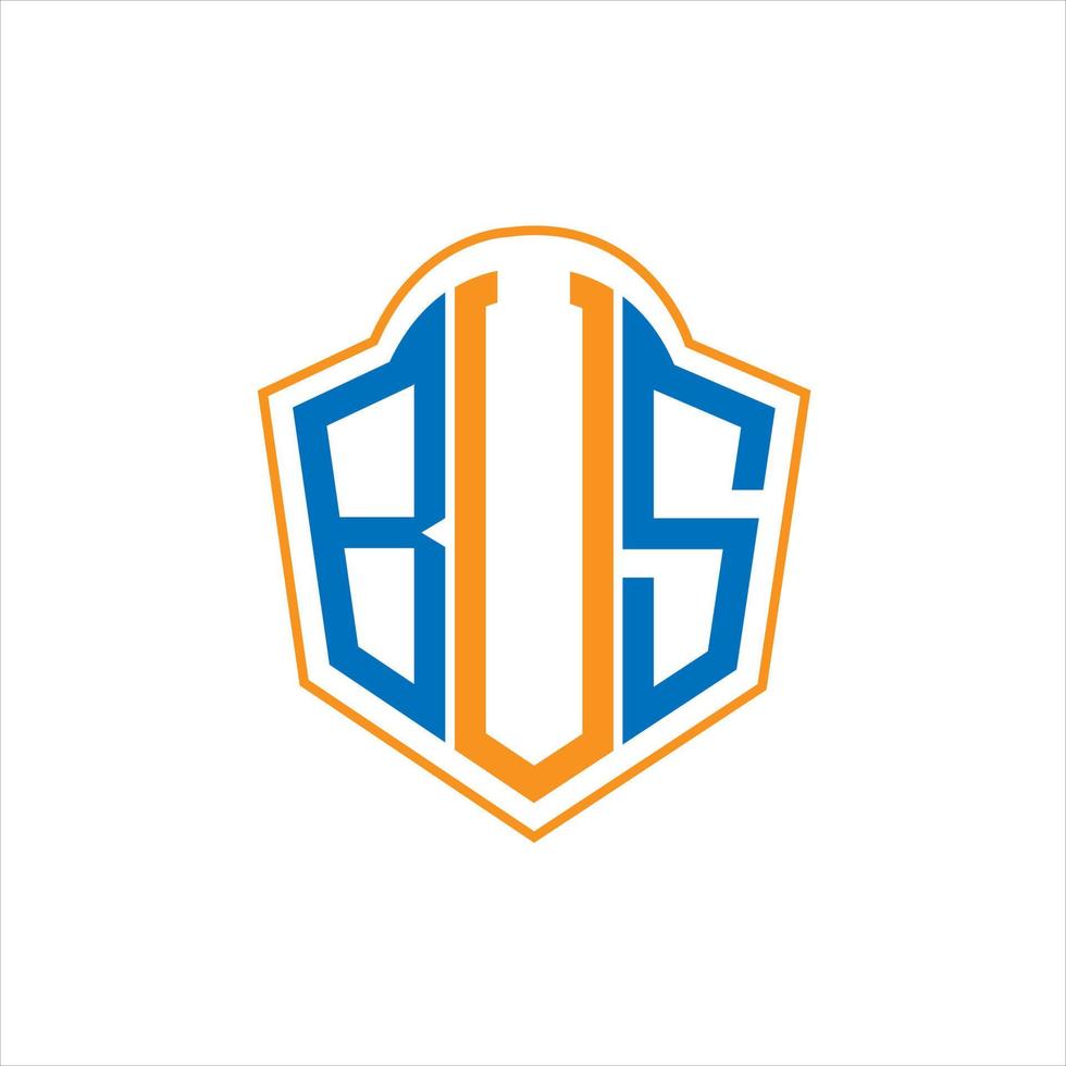 bvs diseño de logotipo de escudo de monograma abstracto sobre fondo blanco. logotipo de la letra de las iniciales creativas de bvs. vector